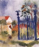 August Macke Garden Gate oil painting
